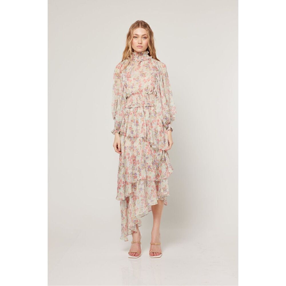 Elliatt Antonia Dress High Neck Midi Dress - in Wildflower Multi size S NWT$289 - Picture 8 of 12